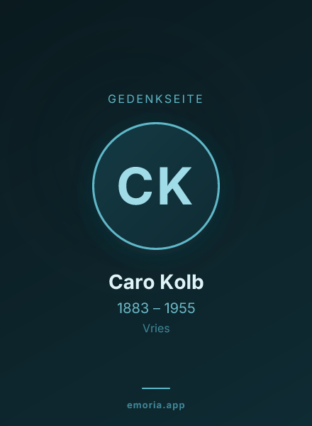 Gedenkportrait von Caro Kolb