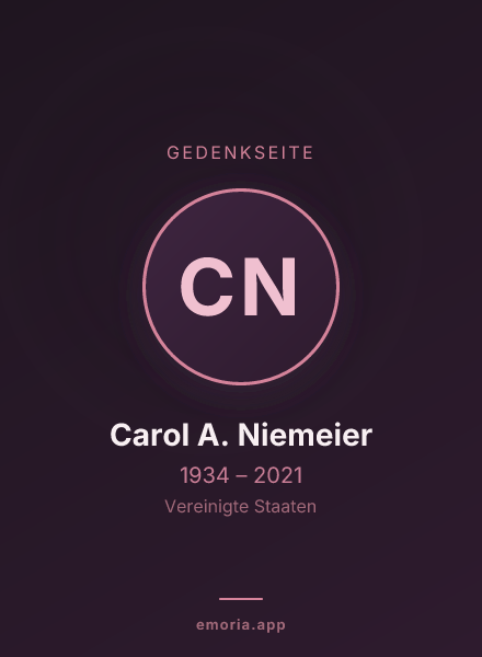 Gedenkportrait von Carol A. Niemeier