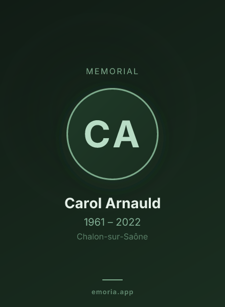 Memorial portrait of Carol Arnauld