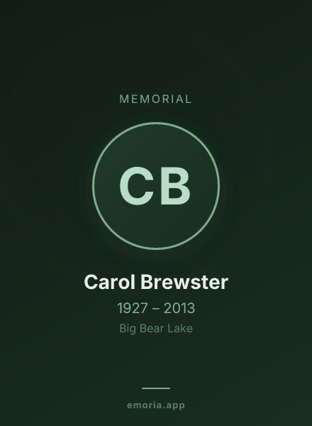Memorial portrait of Carol Brewster