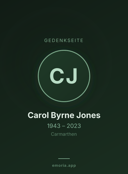 Gedenkportrait von Carol Byrne Jones