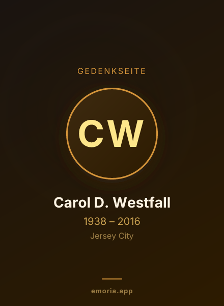 Gedenkportrait von Carol D. Westfall