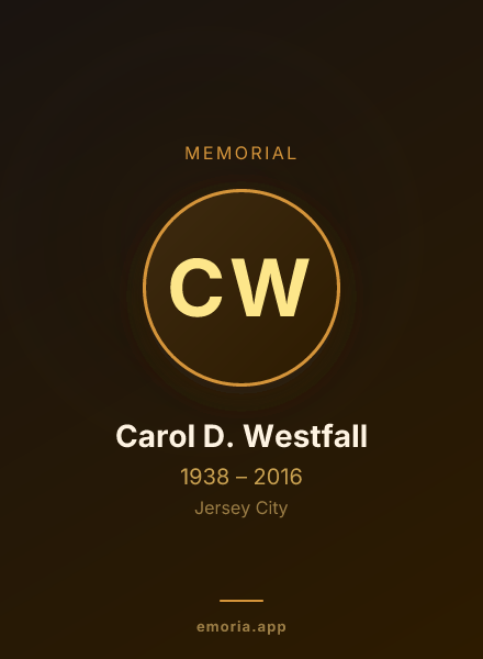 Memorial portrait of Carol D. Westfall
