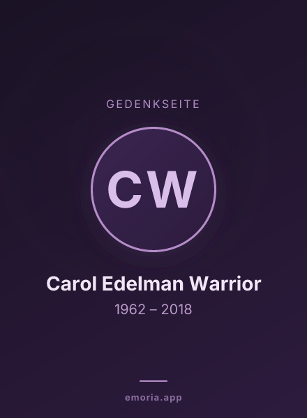 Gedenkportrait von Carol Edelman Warrior