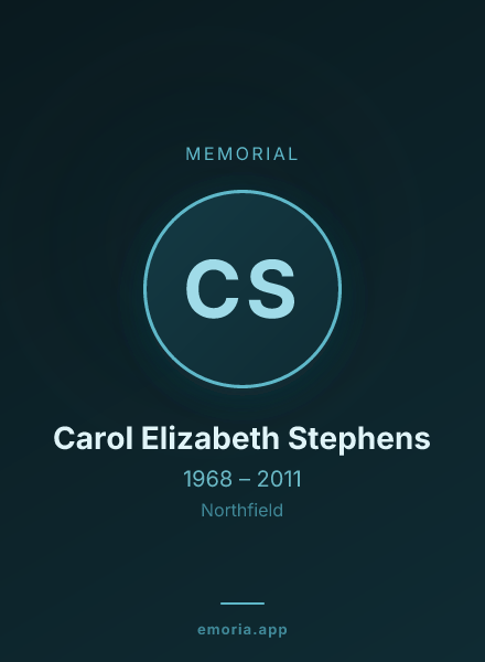 Memorial portrait of Carol Elizabeth Stephens