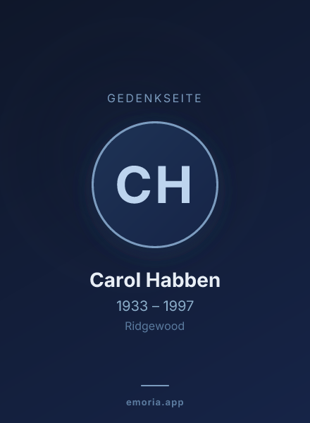 Gedenkportrait von Carol Habben