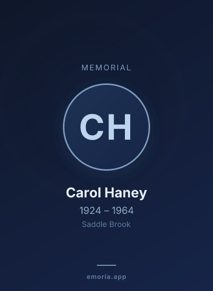 Memorial portrait of Carol Haney