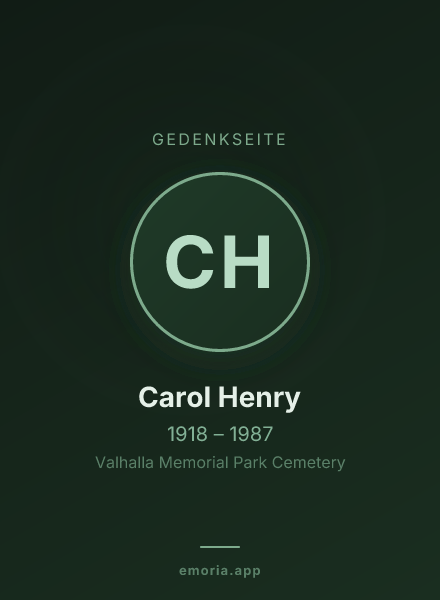 Gedenkportrait von Carol Henry