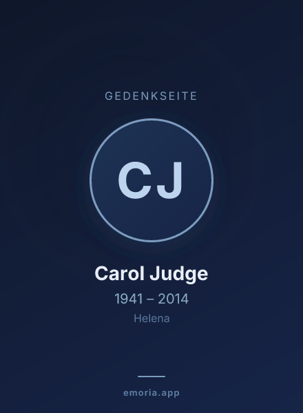Gedenkportrait von Carol Judge