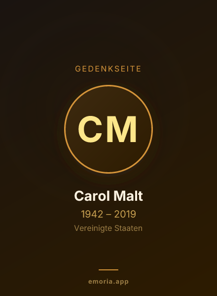 Gedenkportrait von Carol Malt