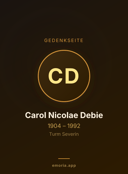 Gedenkportrait von Carol Nicolae Debie