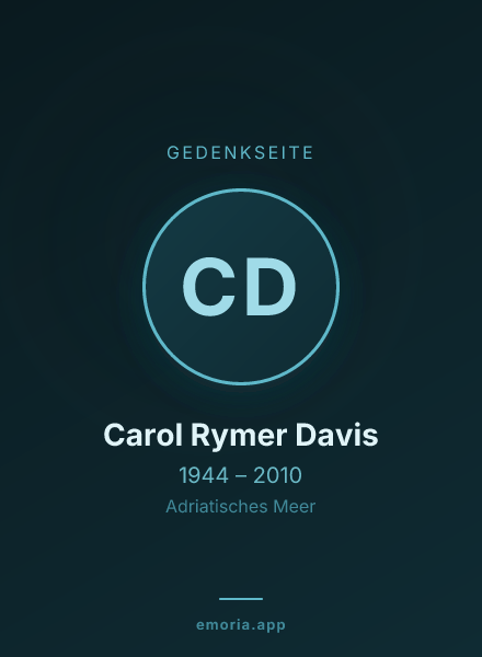 Gedenkportrait von Carol Rymer Davis
