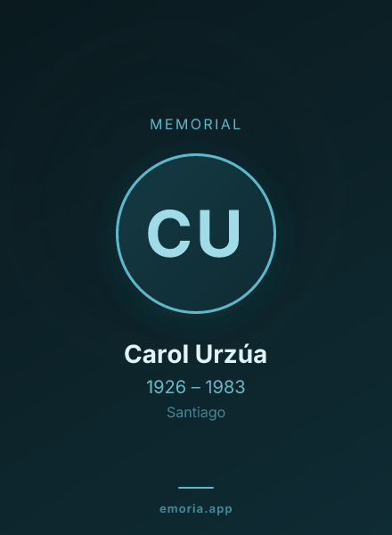 Memorial portrait of Carol Urzúa