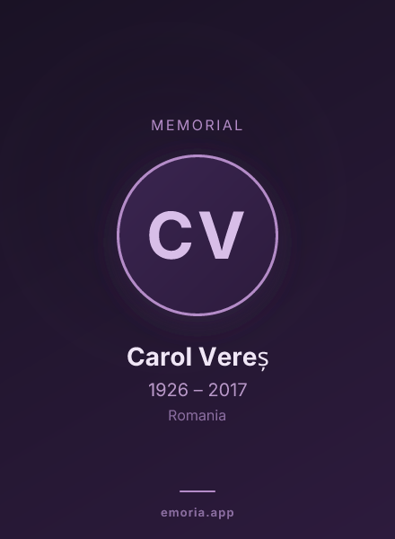 Memorial portrait of Carol Vereș