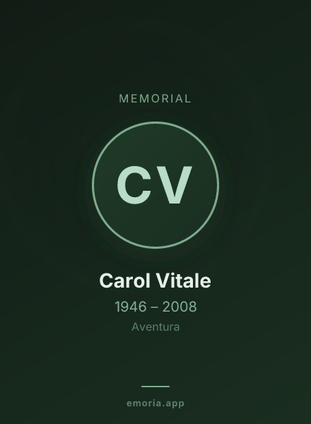 Memorial portrait of Carol Vitale