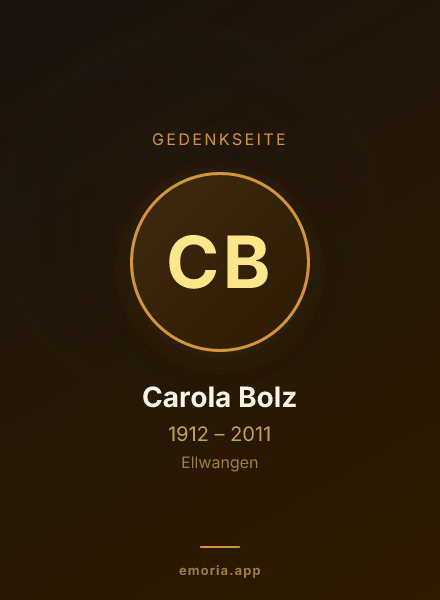 Gedenkportrait von Carola Bolz