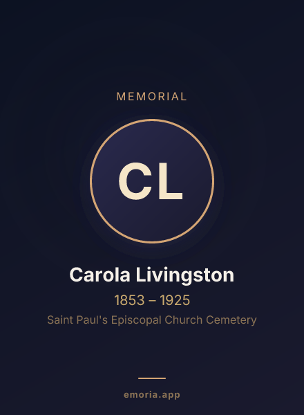 Memorial portrait of Carola Livingston