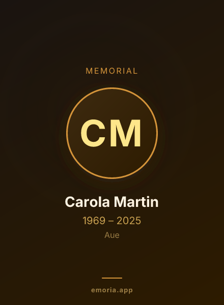 Memorial portrait of Carola Martin