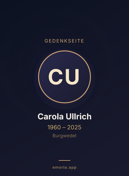 Gedenkportrait von Carola Ullrich