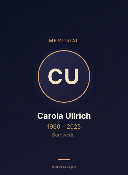 Memorial portrait of Carola Ullrich