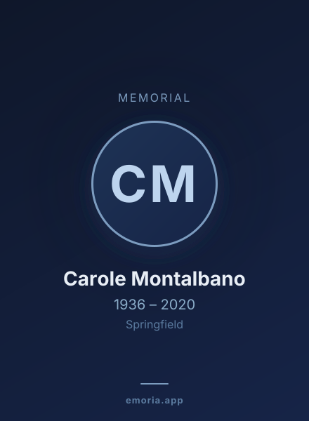 Memorial portrait of Carole Montalbano
