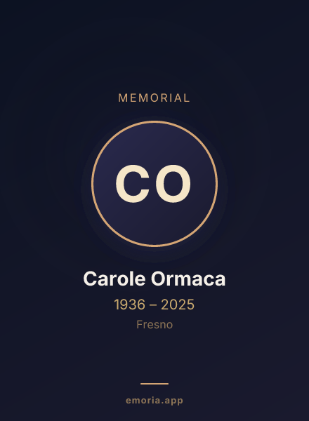 Memorial portrait of Carole Ormaca
