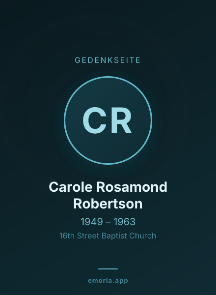 Gedenkportrait von Carole Rosamond Robertson