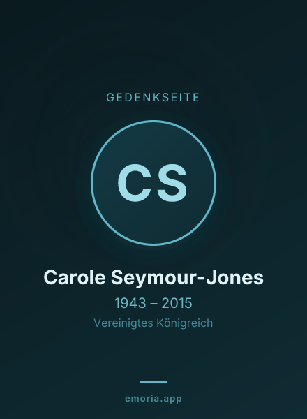 Gedenkportrait von Carole Seymour-Jones