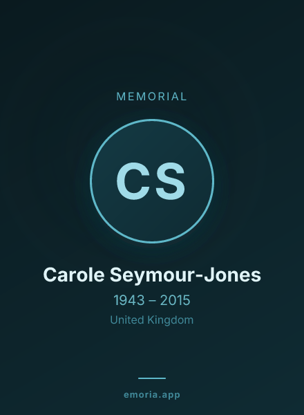 Memorial portrait of Carole Seymour-Jones