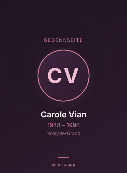Gedenkportrait von Carole Vian