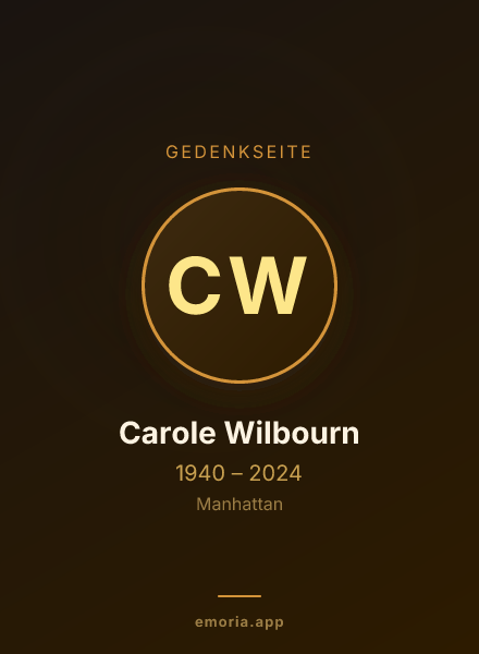 Gedenkportrait von Carole Wilbourn