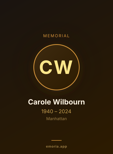 Memorial portrait of Carole Wilbourn