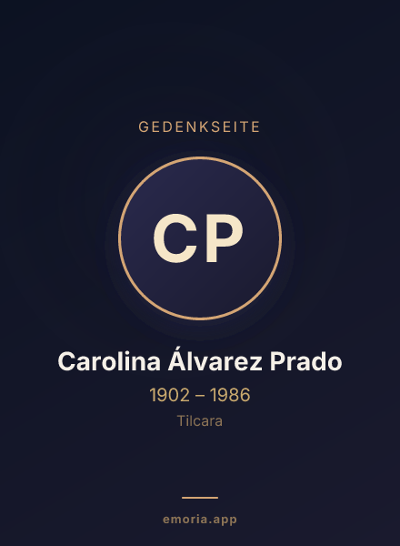 Gedenkportrait von Carolina Álvarez Prado