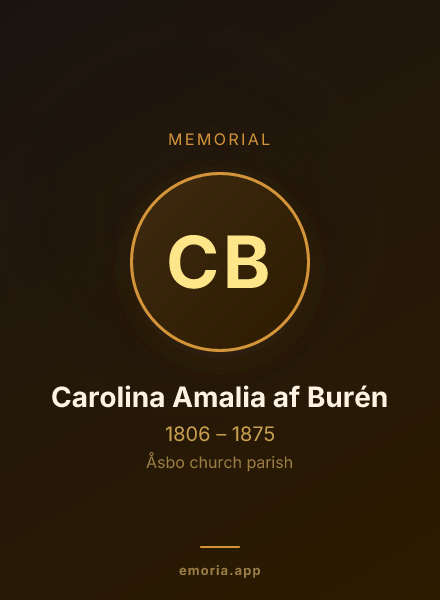 Memorial portrait of Carolina Amalia af Burén