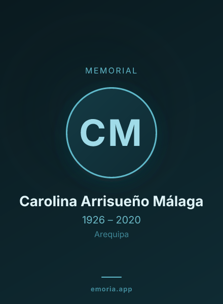 Memorial portrait of Carolina Arrisueño Málaga