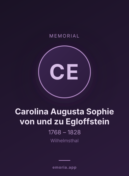 Memorial portrait of Carolina Augusta Sophie von und zu Egloffstein