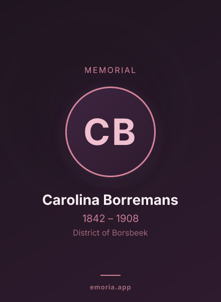 Memorial portrait of Carolina Borremans