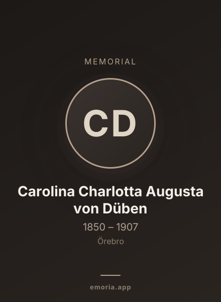 Memorial portrait of Carolina Charlotta Augusta von Düben