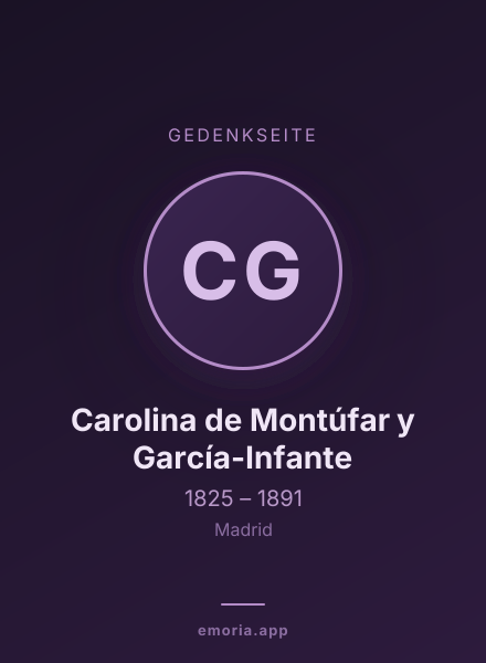 Gedenkportrait von Carolina de Montúfar y García-Infante
