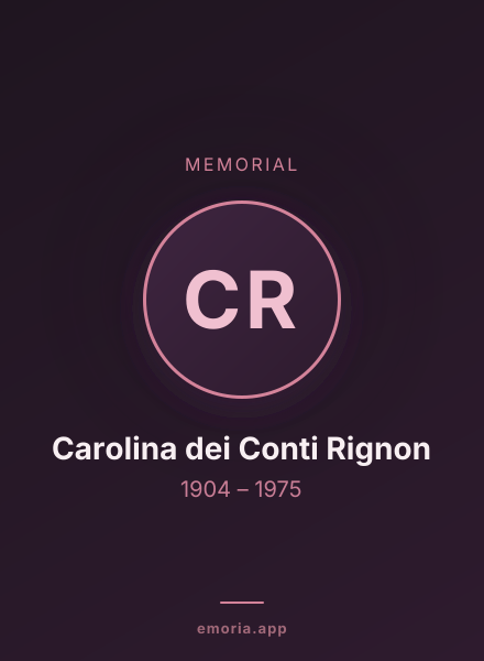 Memorial portrait of Carolina dei Conti Rignon