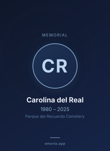 Memorial portrait of Carolina del Real