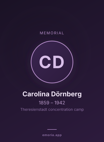 Memorial portrait of Carolina Dörnberg