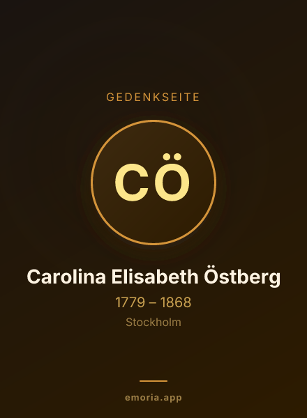 Gedenkportrait von Carolina Elisabeth Östberg