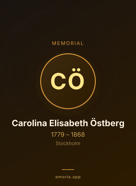 Memorial portrait of Carolina Elisabeth Östberg