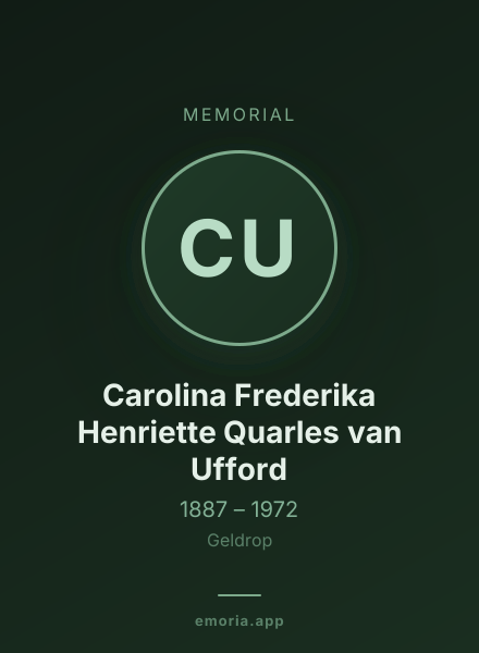 Memorial portrait of Carolina Frederika Henriette Quarles van Ufford