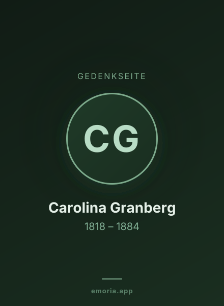 Gedenkportrait von Carolina Granberg