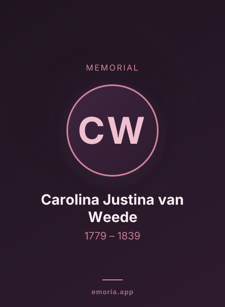 Memorial portrait of Carolina Justina van Weede