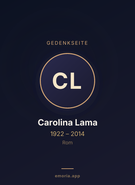 Gedenkportrait von Carolina Lama