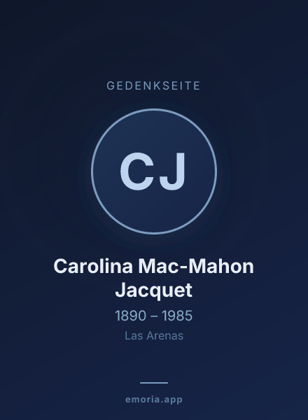 Gedenkportrait von Carolina Mac-Mahon Jacquet