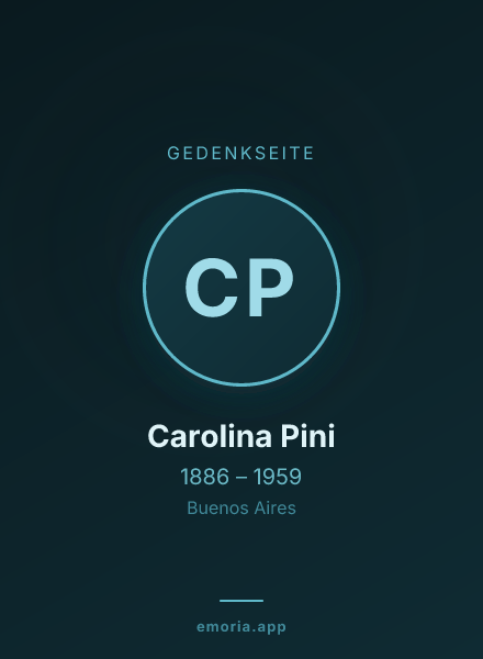 Gedenkportrait von Carolina Pini